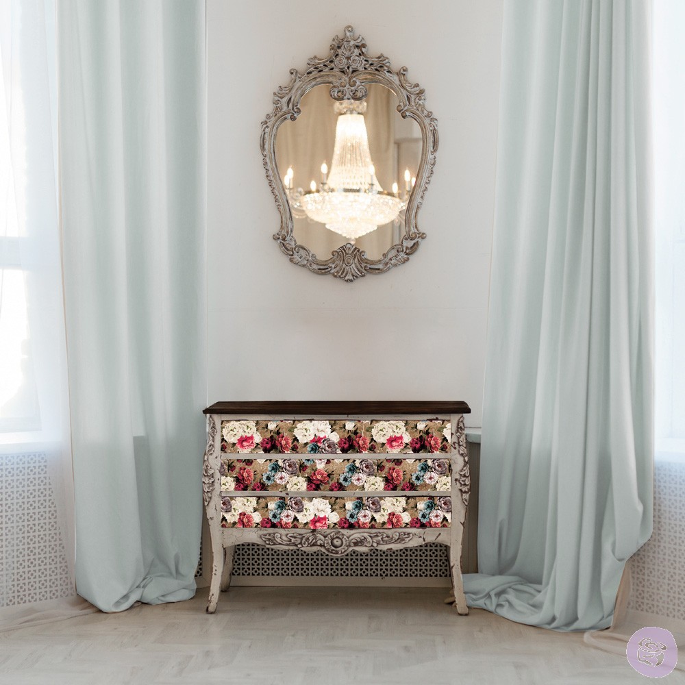 Redesign Transfer Tea Rose Garden Vintage Designs