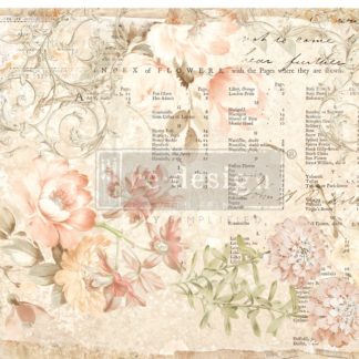 redesign Mulberry Tissue Decoupage "Floral Parchment"