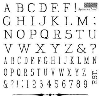 Decor Stempel "Apothecary Labels" - IOD- Iron Orchid Designs