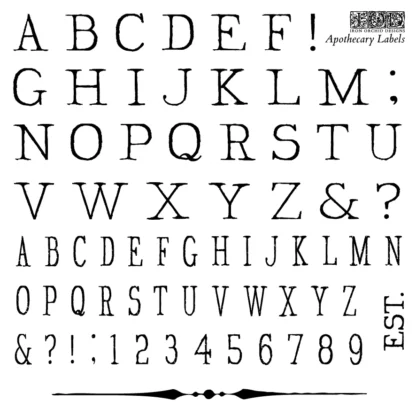 Decor Stempel "Apothecary Labels" - IOD- Iron Orchid Designs