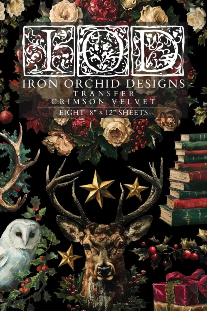 NEU Decor Transfer "Crimson Velvet" - IOD- Iron Orchid Designs