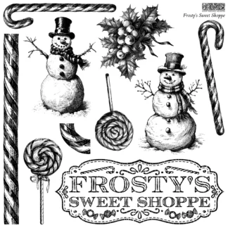 NEU Decor Stempel "Frosty's Sweet Shoppe" - IOD- Iron Orchid Designs