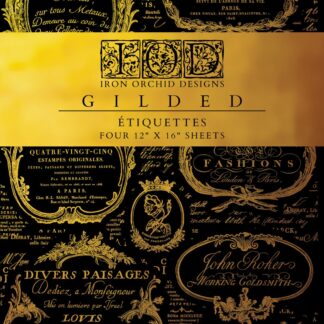 NEU Gilded Transfer "Étiquettes" - IOD- Iron Orchid Designs