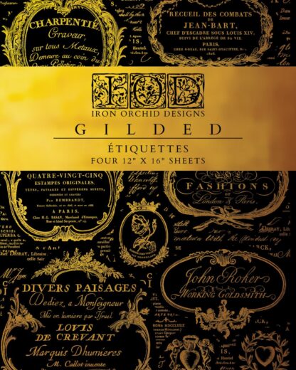 NEU Gilded Transfer "Étiquettes" - IOD- Iron Orchid Designs