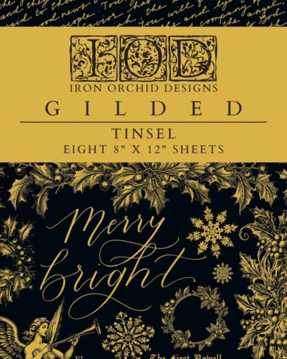 NEU Gilded Transfer "Tinsel" - IOD- Iron Orchid Designs
