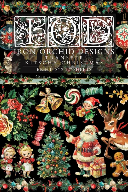 NEU Decor Transfer "Kitschy Christmas" - IOD- Iron Orchid Designs