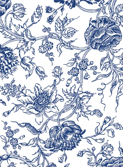 Paint Inlay "Indigo Floral" - IOD- Iron Orchid Designs – Bild 4
