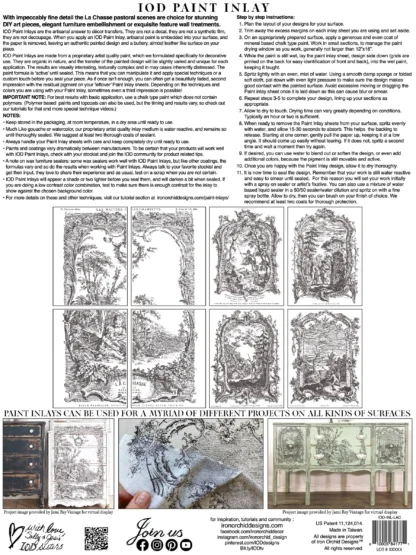 Paint Inlay "La Chasse" - IOD- Iron Orchid Designs – Bild 7