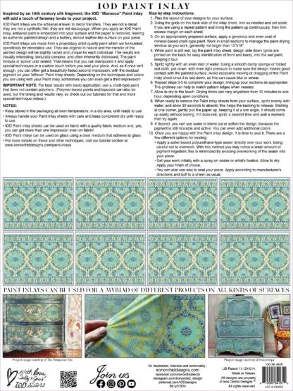 Paint Inlay "Morocco" - IOD- Iron Orchid Designs – Bild 2