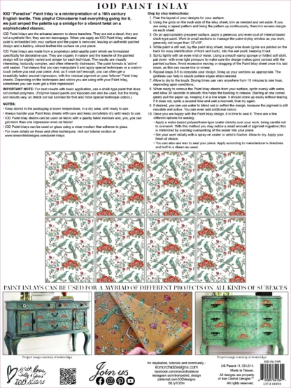 Paint Inlay "Paradise" - IOD- Iron Orchid Designs – Bild 2